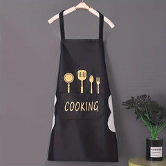 Waterproof Nylon Apron for Men & Women, Stain Resistant Kitchen Cooking Apron