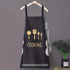 Waterproof Nylon Apron for Men & Women, Stain Resistant Kitchen Cooking Apron