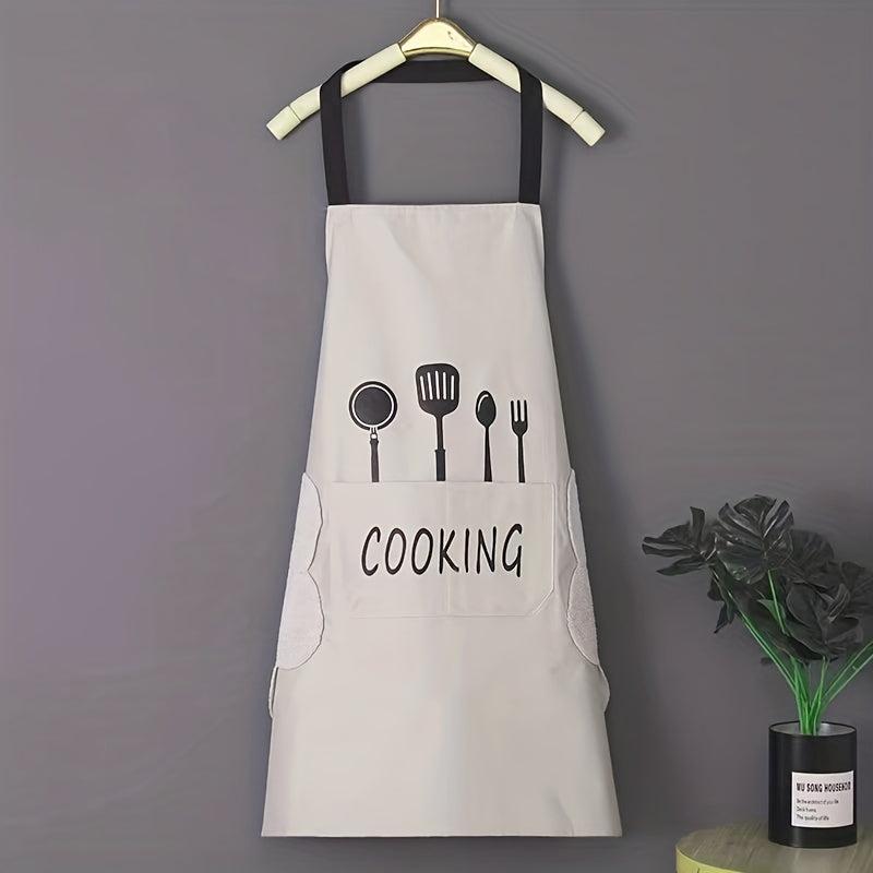 Waterproof Nylon Apron for Men & Women, Stain Resistant Kitchen Cooking Apron