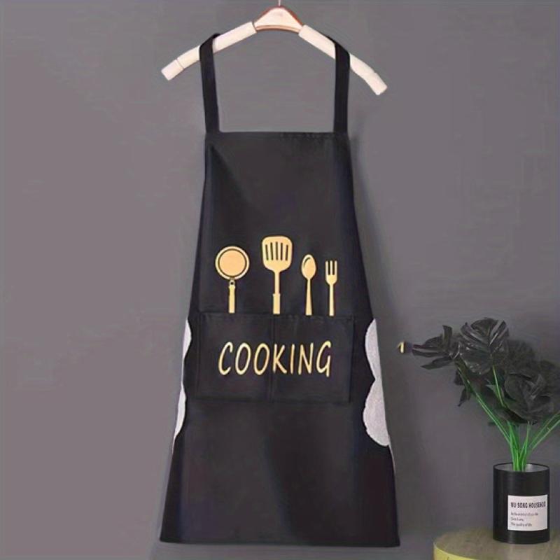 Waterproof Nylon Apron for Men & Women, Stain Resistant Kitchen Cooking Apron