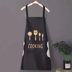 Waterproof Nylon Apron for Men & Women, Stain Resistant Kitchen Cooking Apron