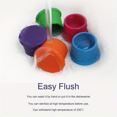 6pcs Reusable Silicone Wine Stoppers Non-leakage Wine Bottle Cap