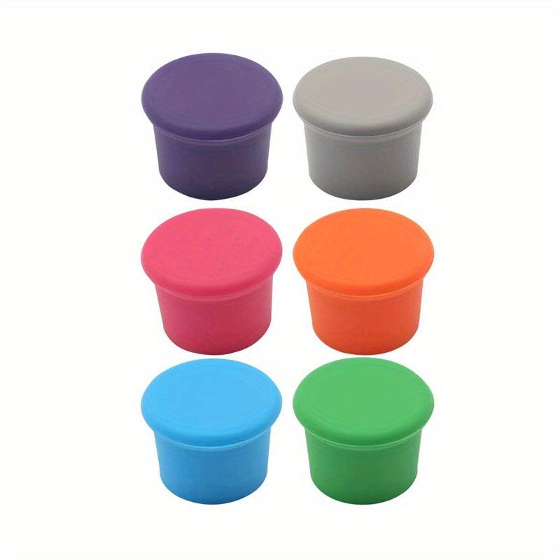 6pcs Reusable Silicone Wine Stoppers Non-leakage Wine Bottle Cap