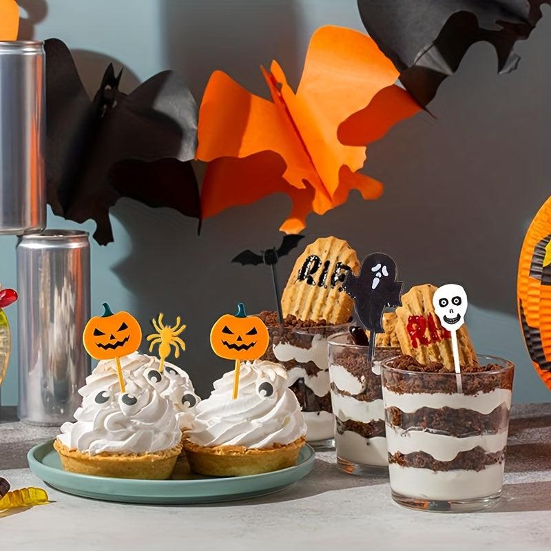 Halloween Toothpicks Cake Fruit Picks Ghost Pumpkin Fork Party Supplies