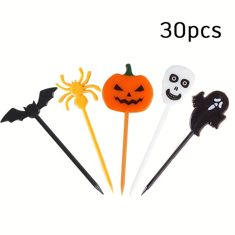 Halloween Toothpicks Cake Fruit Picks Ghost Pumpkin Fork Party Supplies