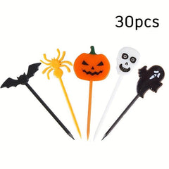 Halloween Toothpicks Cake Fruit Picks Ghost Pumpkin Fork Party Supplies
