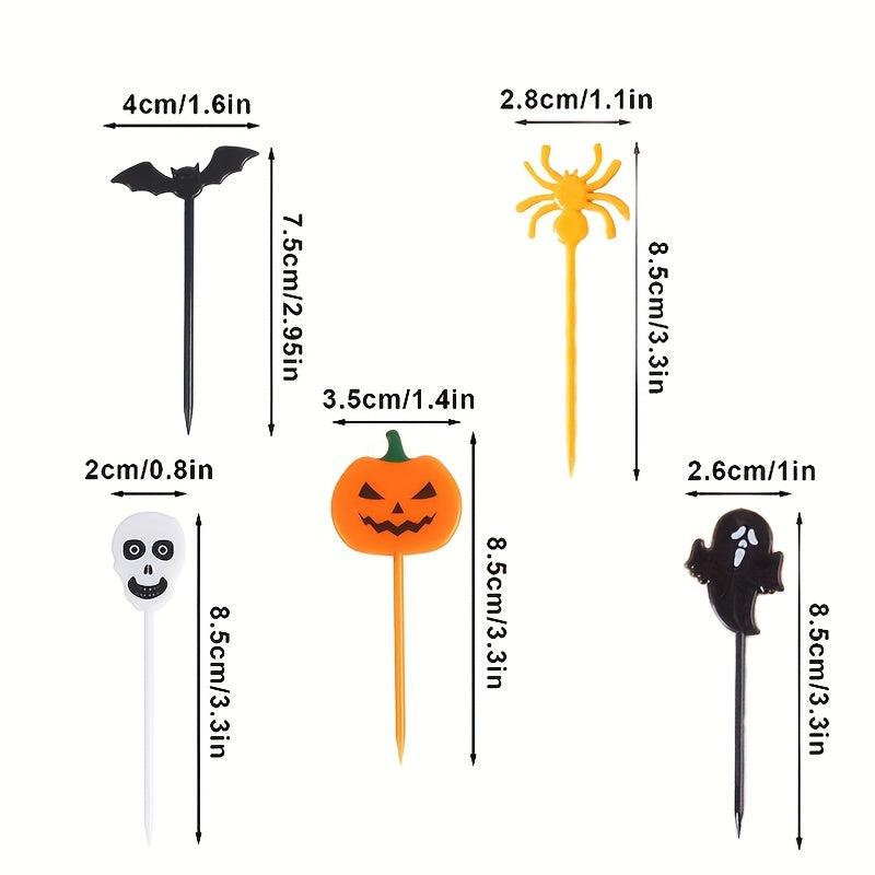 Halloween Toothpicks Cake Fruit Picks Ghost Pumpkin Fork Party Supplies