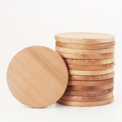 24pcs Western Red Cedar Wooden Coasters 8 89 Cm Round Blank Wooden Coasters