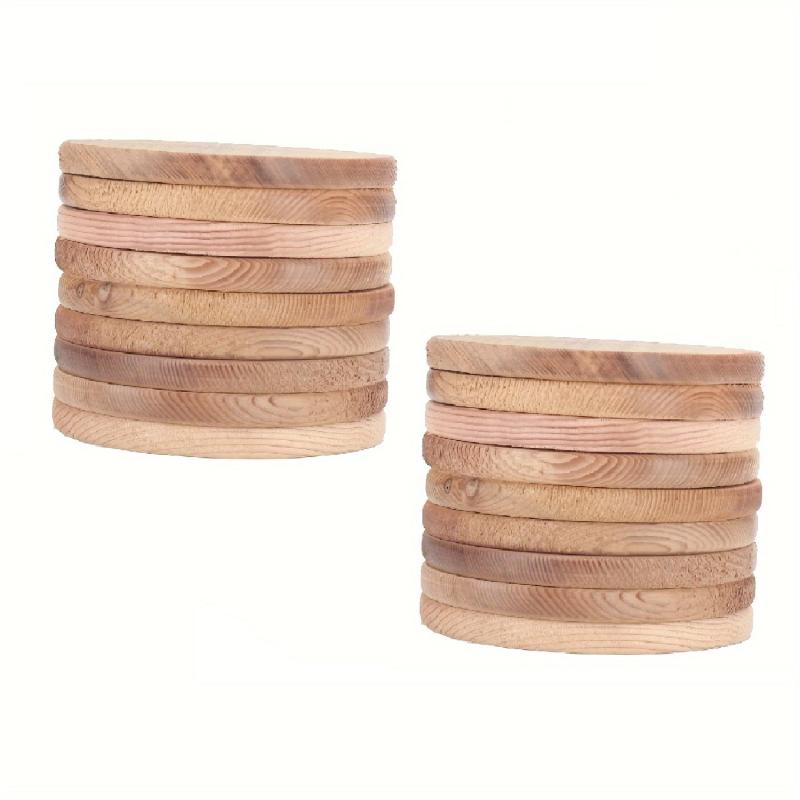 24pcs Western Red Cedar Wooden Coasters 8 89 Cm Round Blank Wooden Coasters