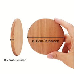 24pcs Western Red Cedar Wooden Coasters 8 89 Cm Round Blank Wooden Coasters