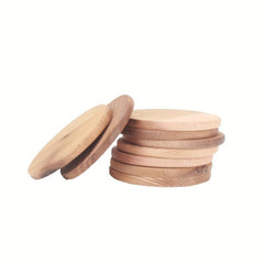 24pcs Western Red Cedar Wooden Coasters 8 89 Cm Round Blank Wooden Coasters