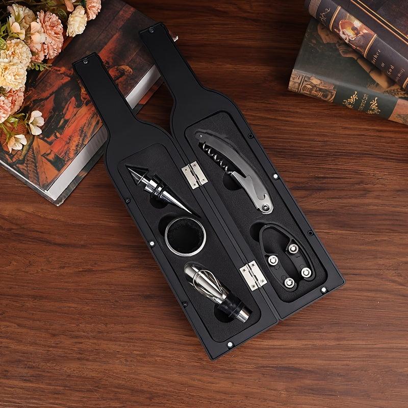5 Pc Deluxe Wine Opener Gift Set Wine Bottle Opener Wine Stopper