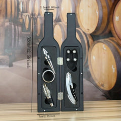 5 Pc Deluxe Wine Opener Gift Set Wine Bottle Opener Wine Stopper