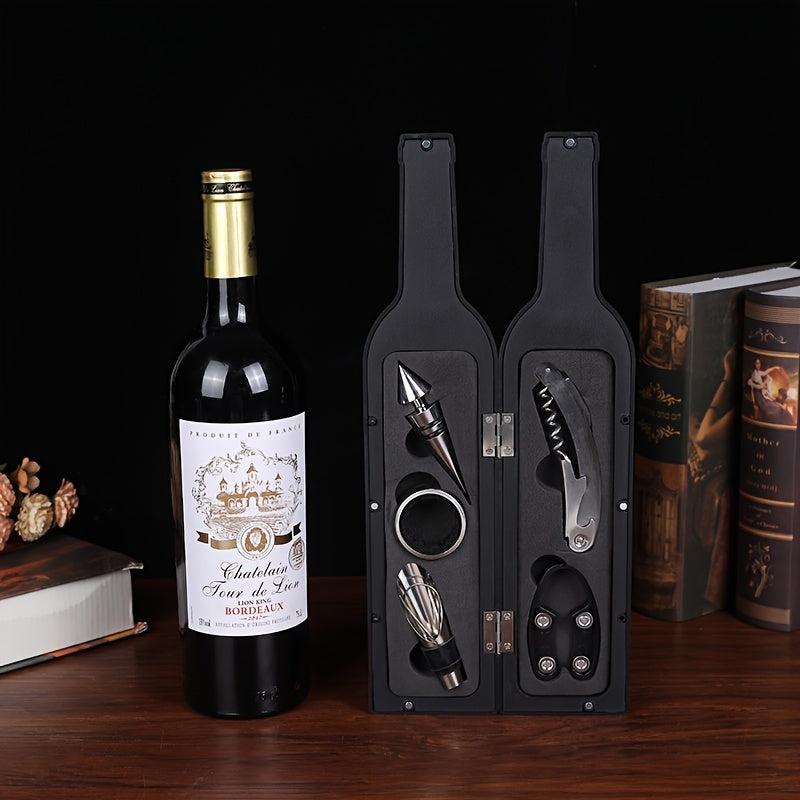 5 Pc Deluxe Wine Opener Gift Set Wine Bottle Opener Wine Stopper