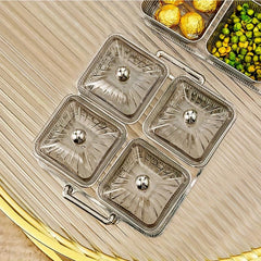 Transparent Nut Jar with Tray - Perfect for Snacks and Decorating Your Home