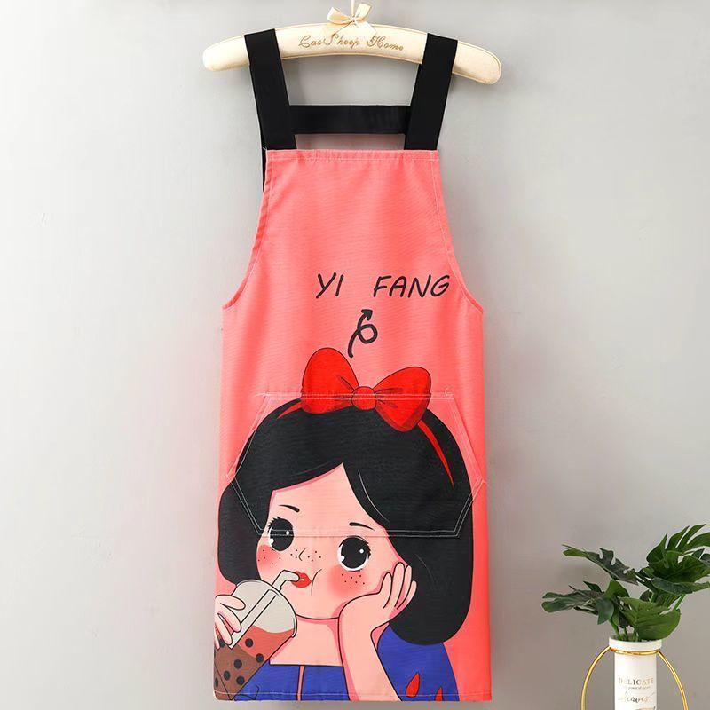 Chinese Style Linen Canvas Apron Wear Resistant Kitchen Cooking Apron