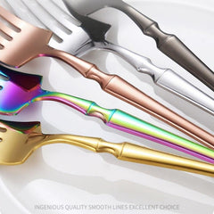 Stainless Steel Dinnerware Set 24Pcs Flatware Western Cutlery Set