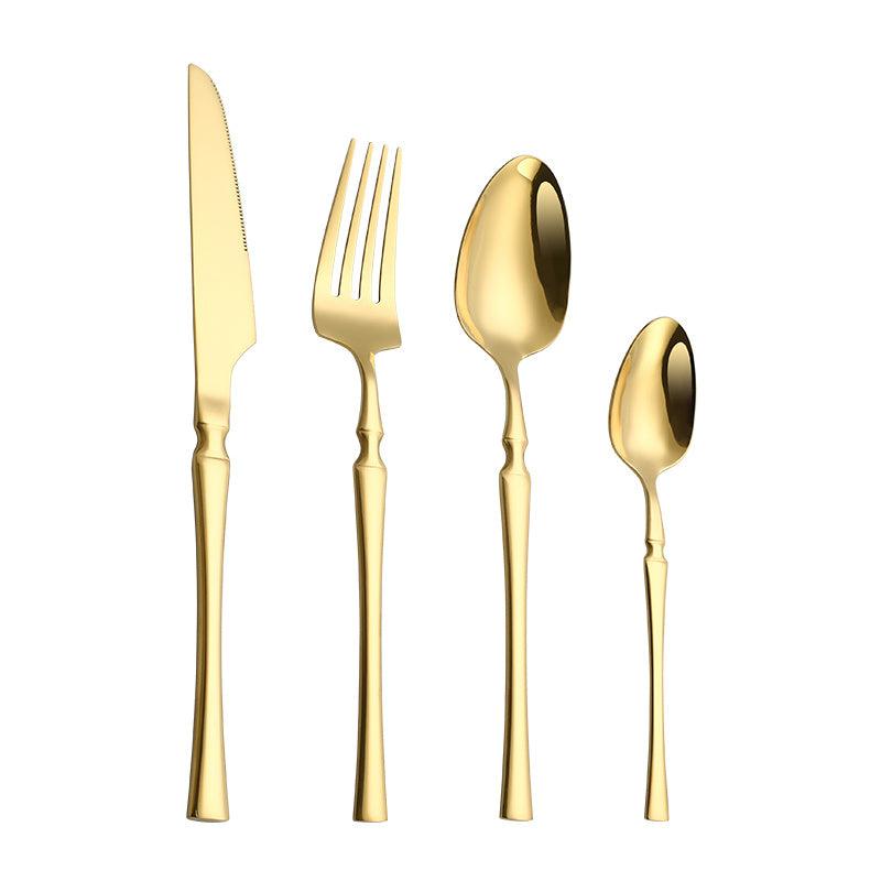 Stainless Steel Dinnerware Set 24Pcs Flatware Western Cutlery Set