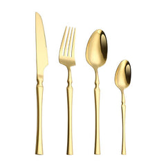 Stainless Steel Dinnerware Set 24Pcs Flatware Western Cutlery Set