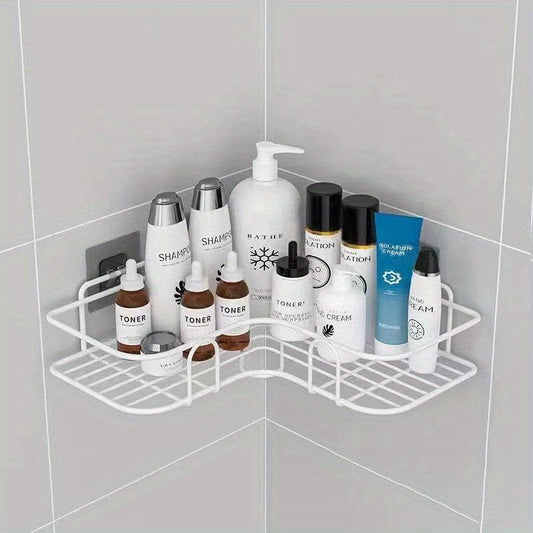 Bathroom Storage Rack Punch Corner Frame Shower Shelf