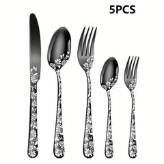 20PCS Christmas Stainless Steel Cutlery Set with Steak Fork