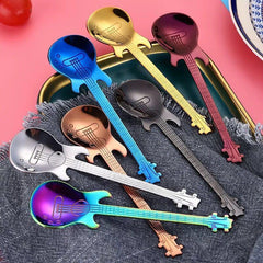 4Pcs Metal Guitar Spoon Set Stainless Steel Guitar Spoons
