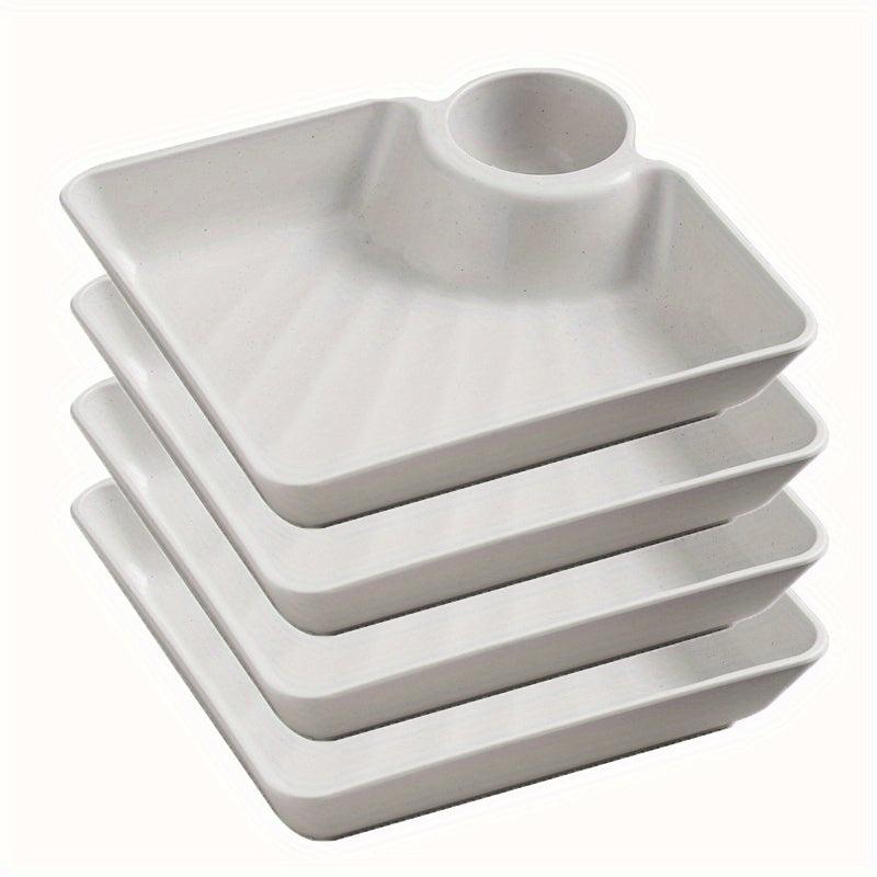4pcs Unbreakable Serving Platter Set Snack Plate 18 X 16 Dishes Appet