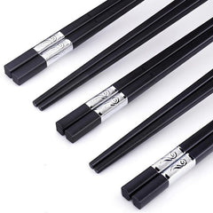 10 Pairs Fiberglass Non-slip Reusable Chinese Chopsticks High Temp Resistant