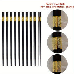 10 Pairs Fiberglass Non-slip Reusable Chinese Chopsticks High Temp Resistant