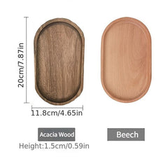 Wooden Tray Fruit Plate Coffee Snack Cheese Tea Bread Breakfast Plate