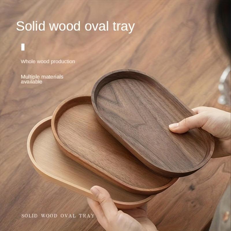 Wooden Tray Fruit Plate Coffee Snack Cheese Tea Bread Breakfast Plate