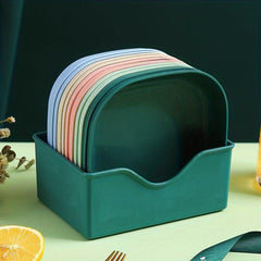 10pcs Reusable Plastic Fruit Dish With Base, Creative Candy Plate