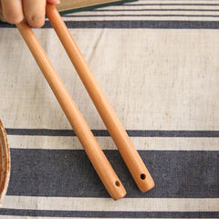 5pcs Long Handle Wooden Soup Spoons for Cooking Mixing - Extended Cooking Spoon