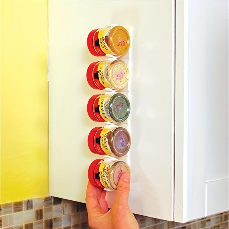 4pcs Wall Mounted Spice Gripper Clips - Organize Your Seasoning Jars Easily