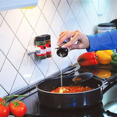 4pcs Wall Mounted Spice Gripper Clips - Organize Your Seasoning Jars Easily