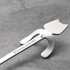 6PCS Stainless Steel Cat Teaspoons for Home Kitchen Office Party