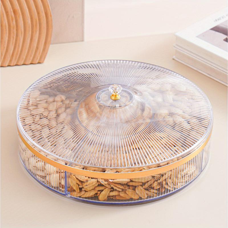 Candy Server Divided Serving Tray With Lid Stackable Snack Tray