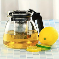 1pc Glass Teapot Stainless Steel Filter Home Tea Set Kettle