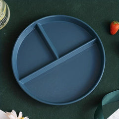 1pc 3 Grid Plates For Food Dinner Plates Dining Compartment Plate