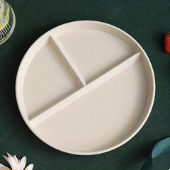 1pc 3 Grid Plates For Food Dinner Plates Dining Compartment Plate