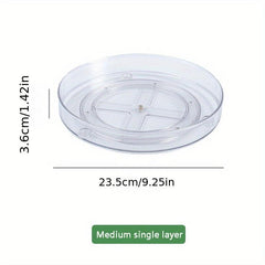 1pc Turntable Organizer Spice Spinner Seasoning Rack Holder Desktop Storage Box