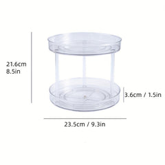1pc Turntable Organizer Spice Spinner Seasoning Rack Holder Desktop Storage Box