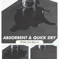 Coffee Maker Mat for Kitchen Counter, Absorbent Dish Drying Mat, Bar Accessories