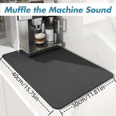 Coffee Maker Mat for Kitchen Counter, Absorbent Dish Drying Mat, Bar Accessories