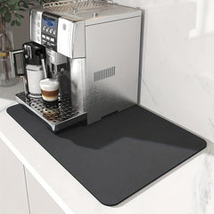 Coffee Maker Mat for Kitchen Counter, Absorbent Dish Drying Mat, Bar Accessories