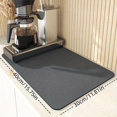 Coffee Maker Mat for Kitchen Counter, Absorbent Dish Drying Mat, Bar Accessories