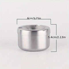 Stainless Steel Windproof Ashtray for Outdoor Smoking