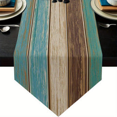 Rustic Linen Table Runner for Holiday Parties