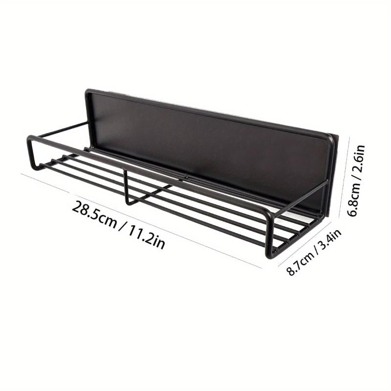 Magnetic Spice Rack For Refrigerator Organizer with Shelf & Hooks