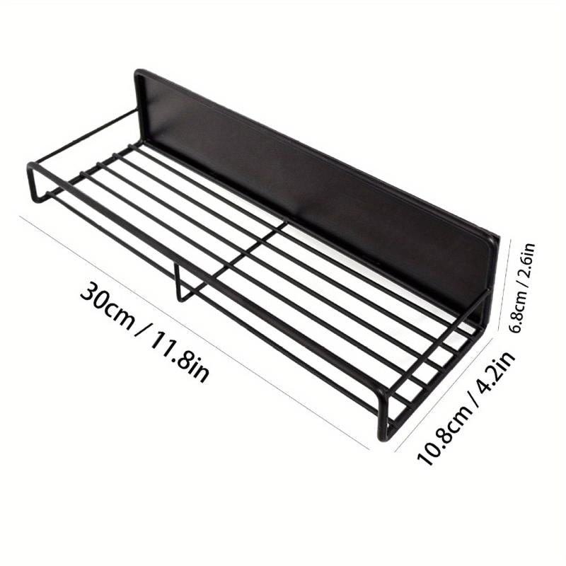 Magnetic Spice Rack For Refrigerator Organizer with Shelf & Hooks